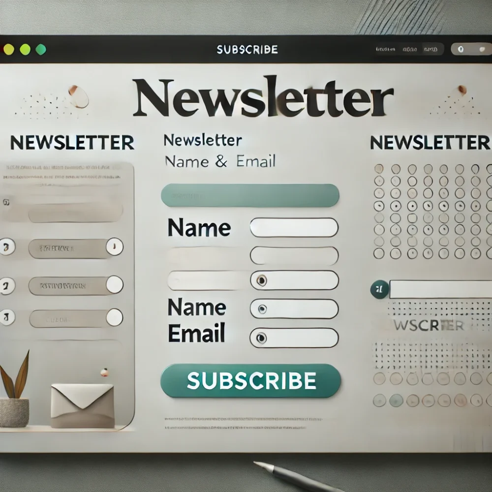 Formularz subskrypcji newslettera na stronie internetowej- WordPress newsletter