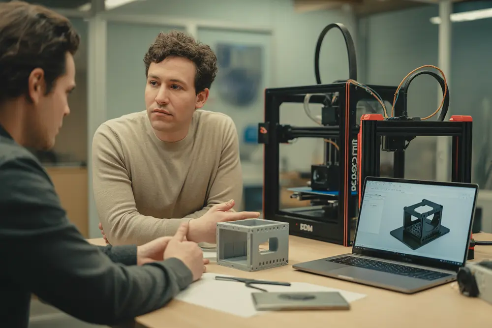 usługi druku 3d dla firm podczas konsultacji z drukarnią 3d