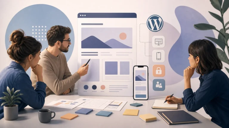 brief strony WordPress – ilustracja redakcyjna