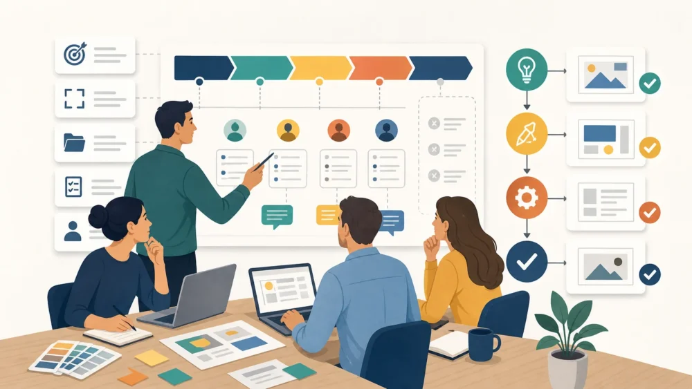 projekt marketingowy z agencją – ilustracja redakcyjna