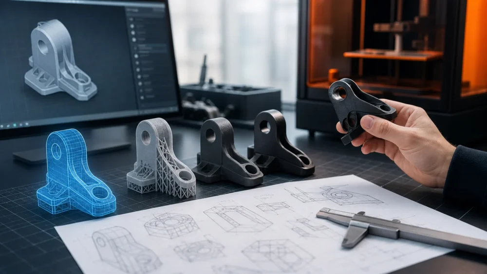 krótka seria druku 3D – ilustracja redakcyjna