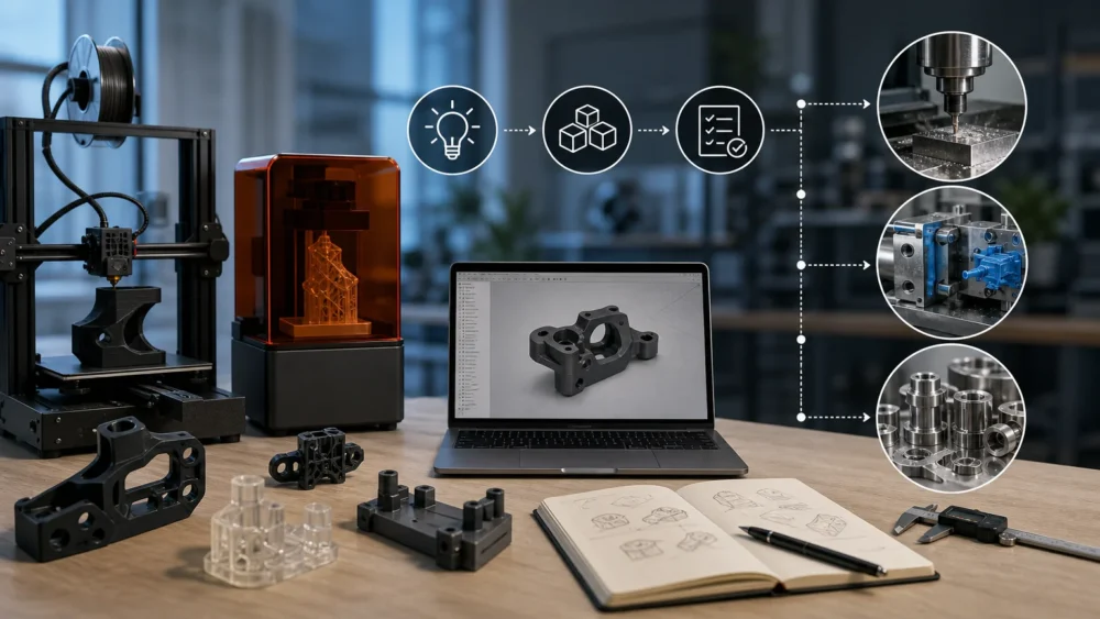 krótka seria druku 3D – ilustracja redakcyjna